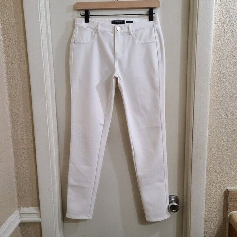 Lafayette 148 Womens New York Mercer White Skinny Pants Size 0